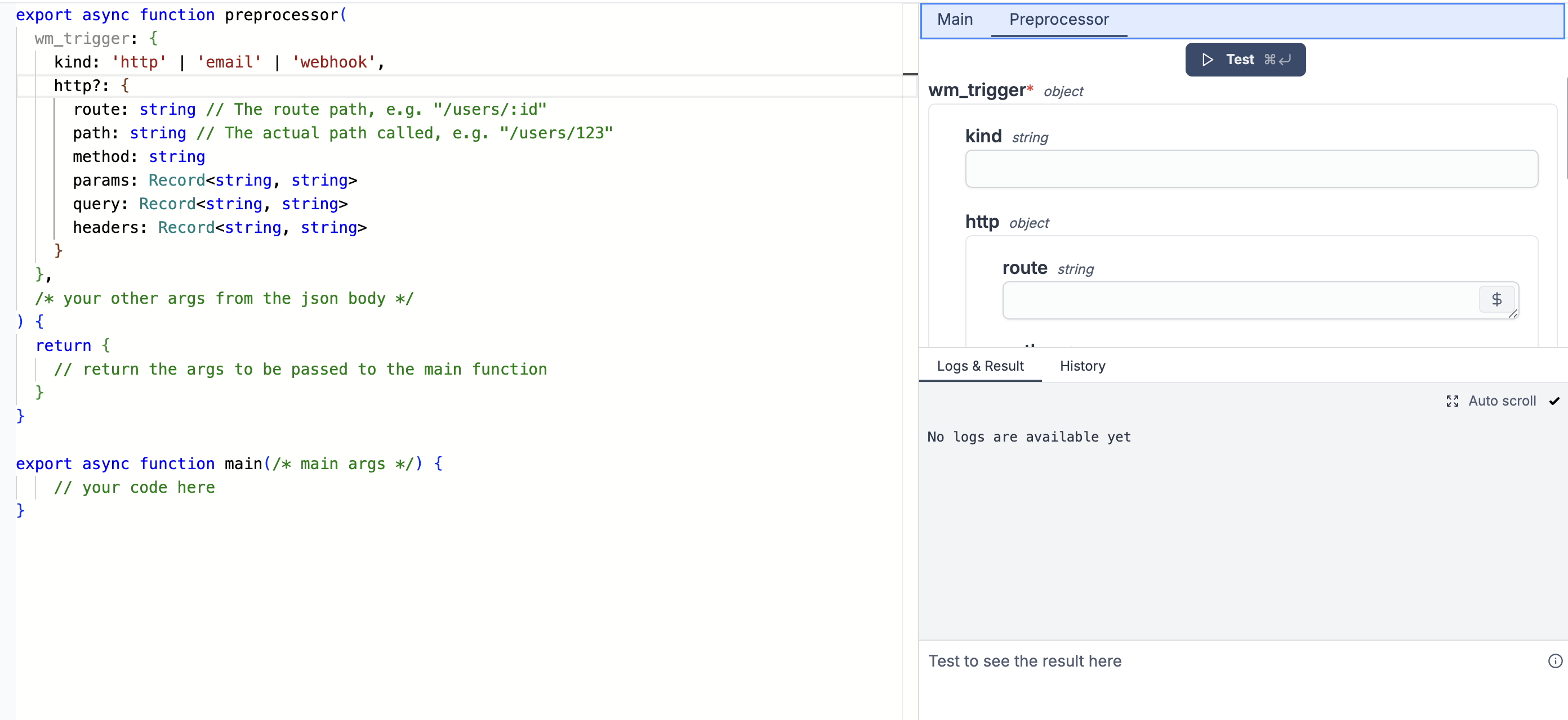Test script preprocessor Test script preprocessor